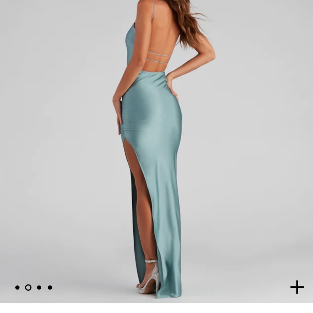 Turquoise prom dress - Picture 7 of 7